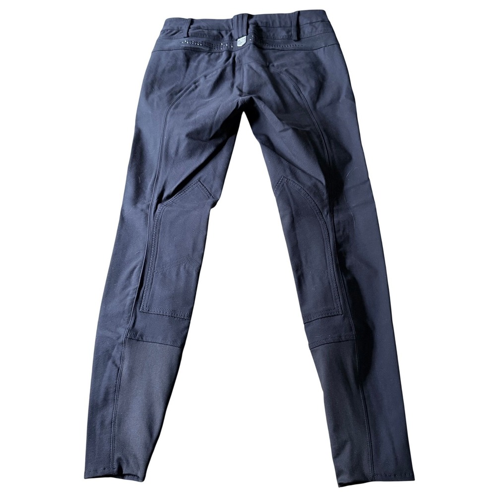 Horze Crescendo‎ Women Black Equestrian Breeches Riding Pants Crystal Studs 28W - Picture 4 of 10